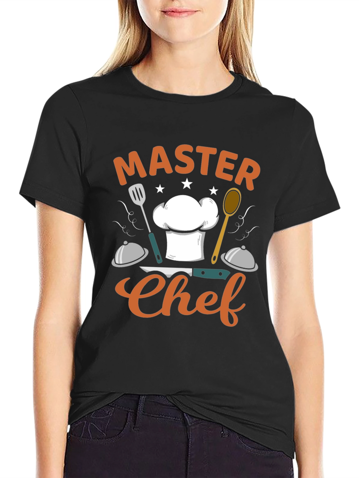 Master Chef Graphic Black T-Shirt