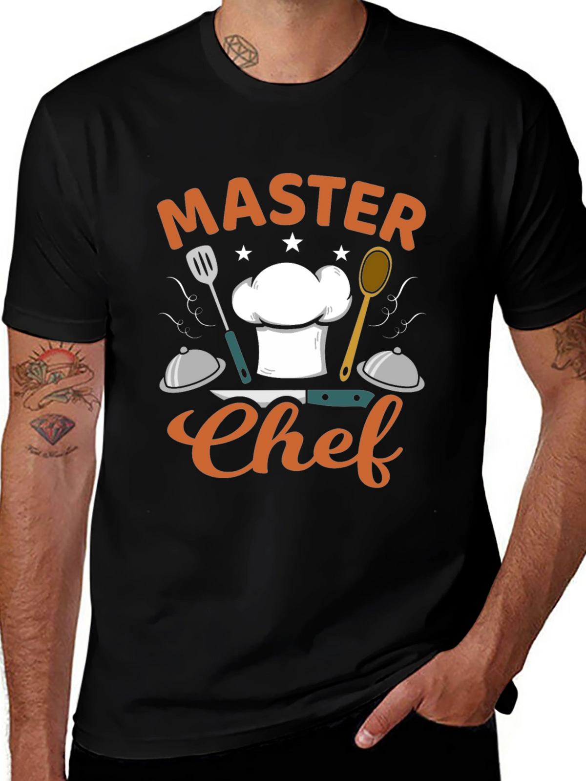 Master Chef Graphic Black T-Shirt