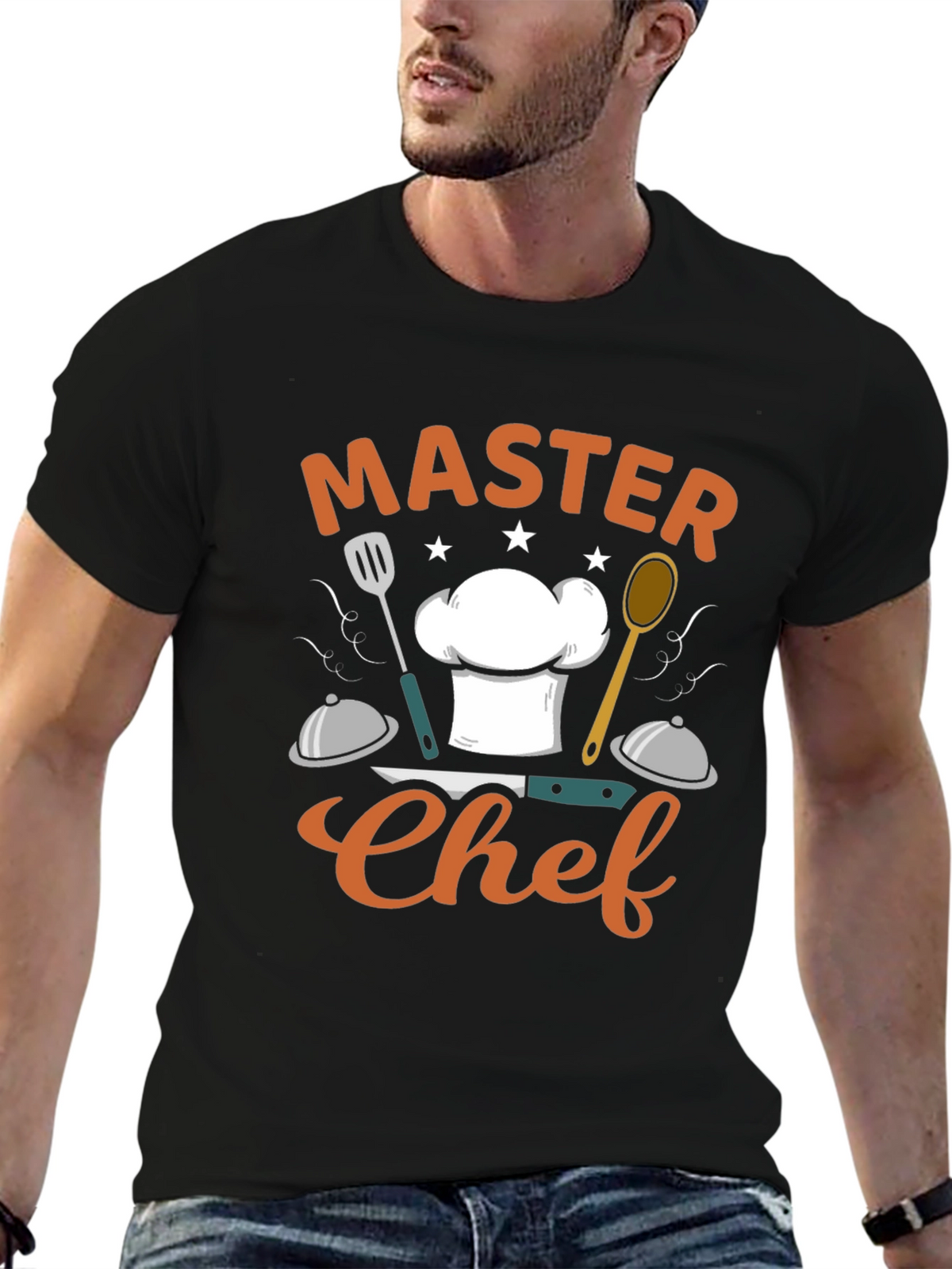 Master Chef Graphic Black T-Shirt