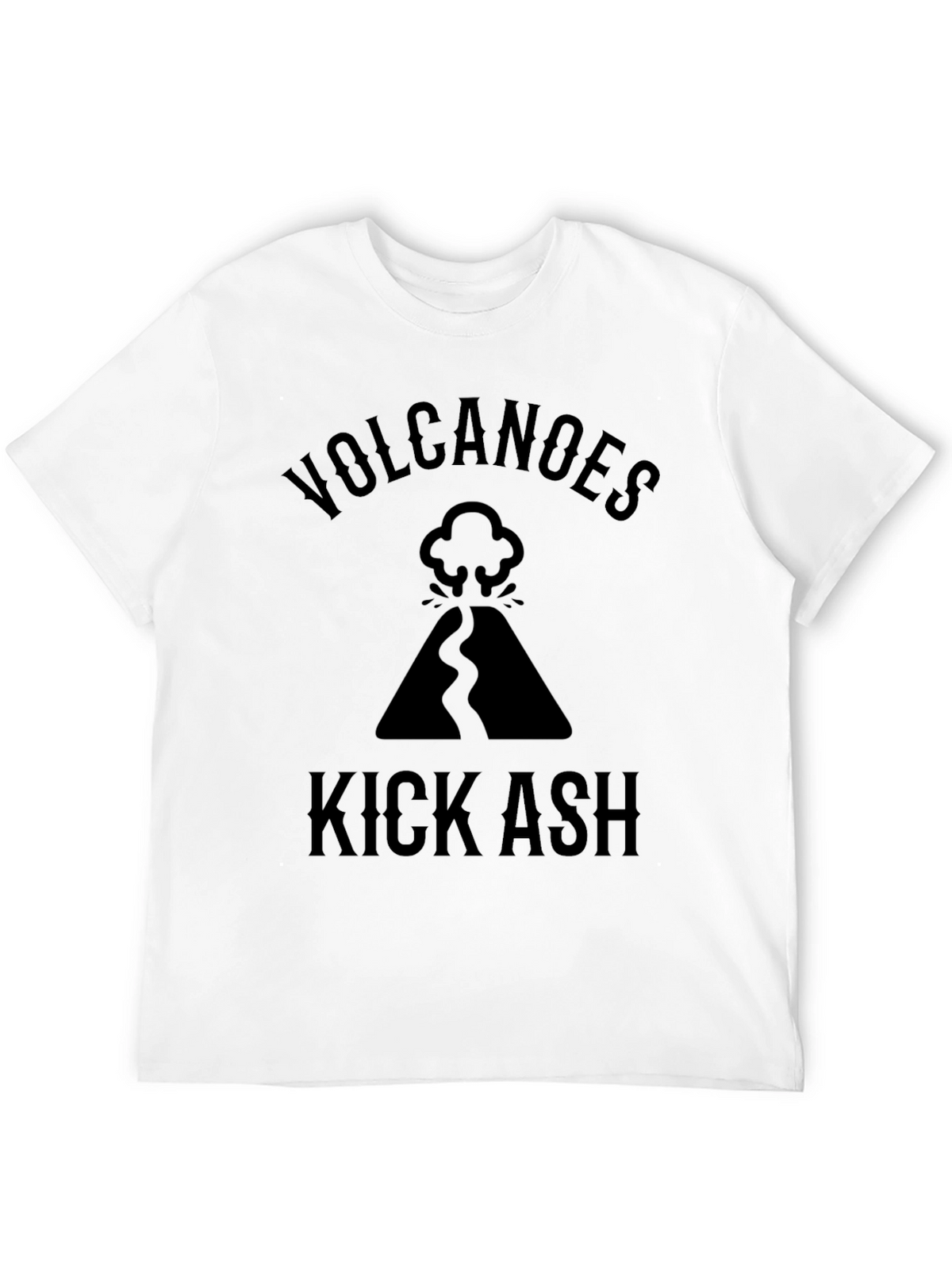 Volcanoes Kick Ash Black Graphic Tee