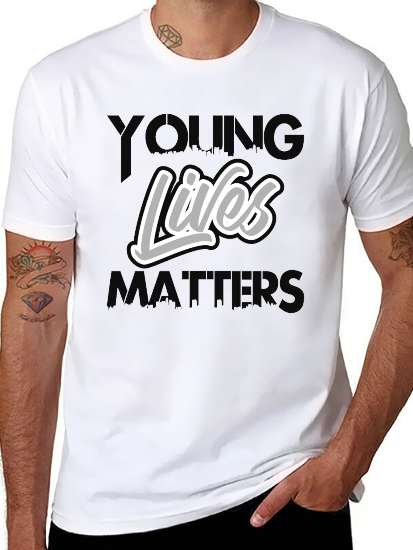 Young Lives Matter Graphic Tee - Black