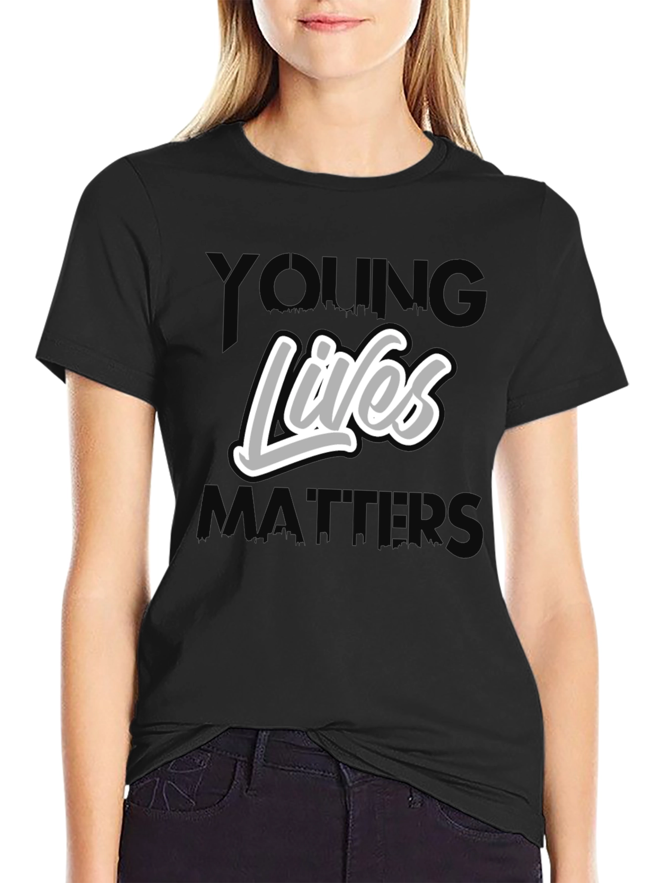 Young Lives Matter Graphic Tee - Black