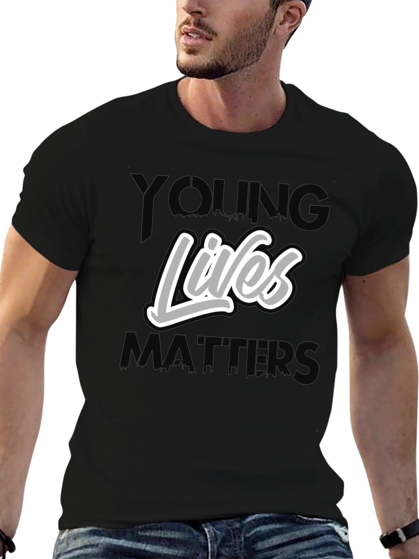 Young Lives Matter Graphic Tee - Black