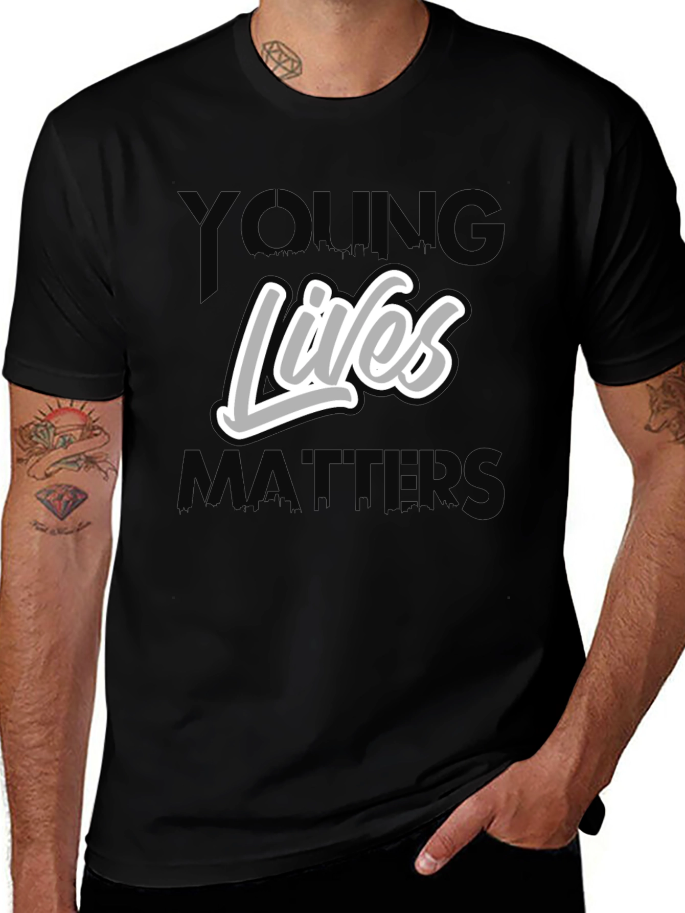 Young Lives Matter Graphic Tee - Black