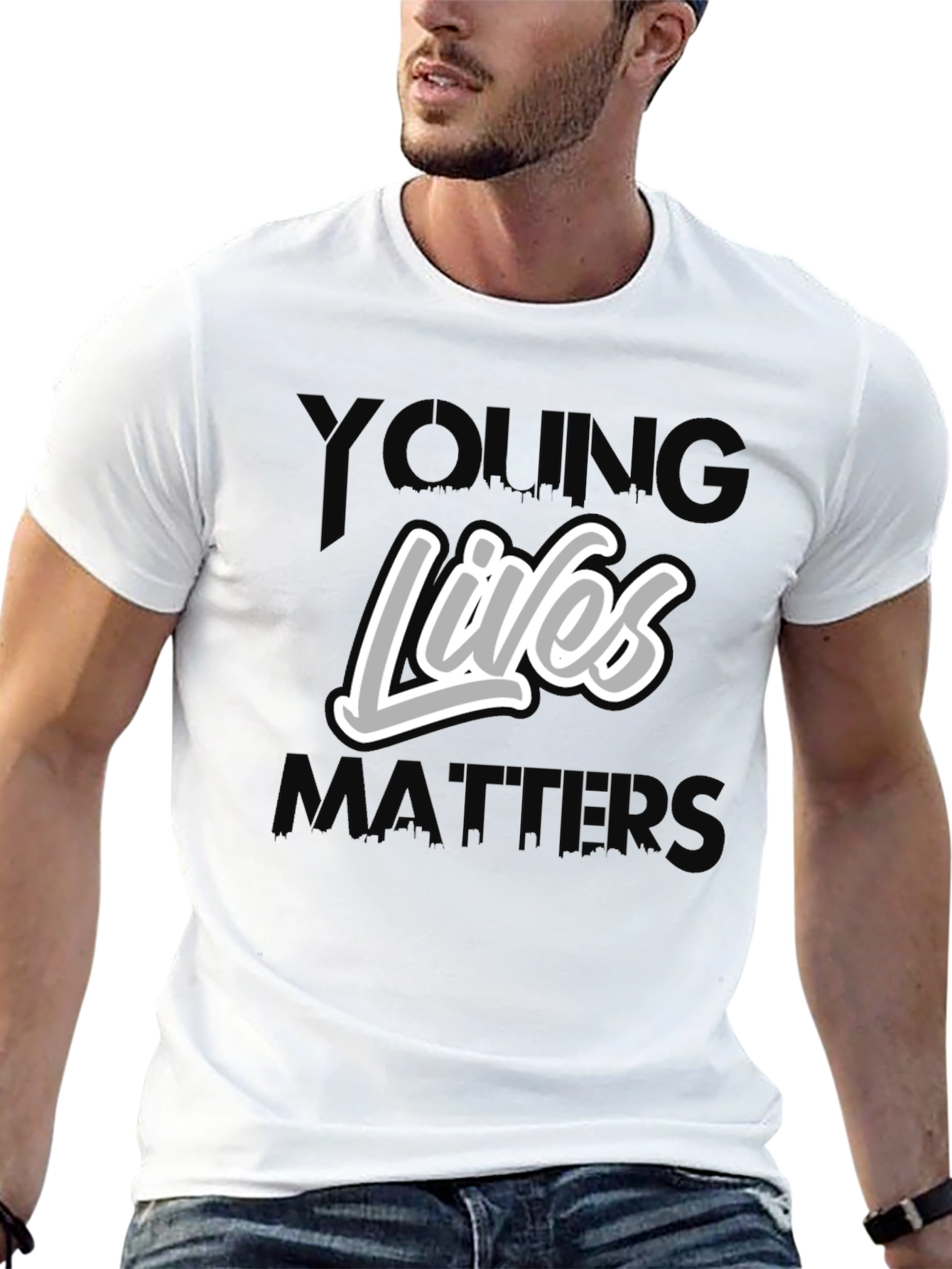Young Lives Matter Graphic Tee - Black