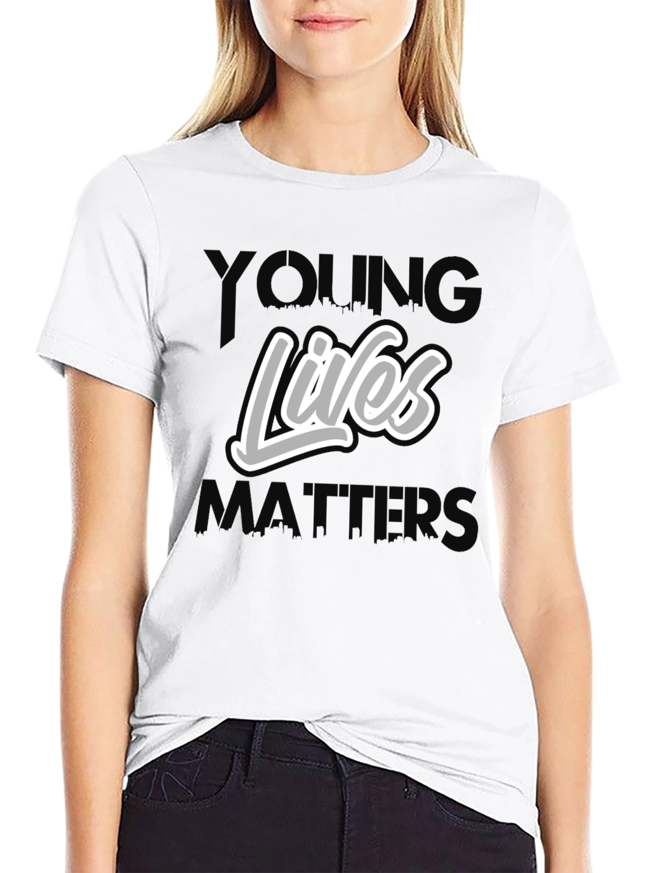 Young Lives Matter Graphic Tee - Black