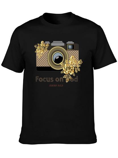 Focus on God Camera Floral Graphic Tee
