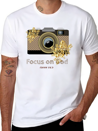 Focus on God Camera Floral Graphic Tee