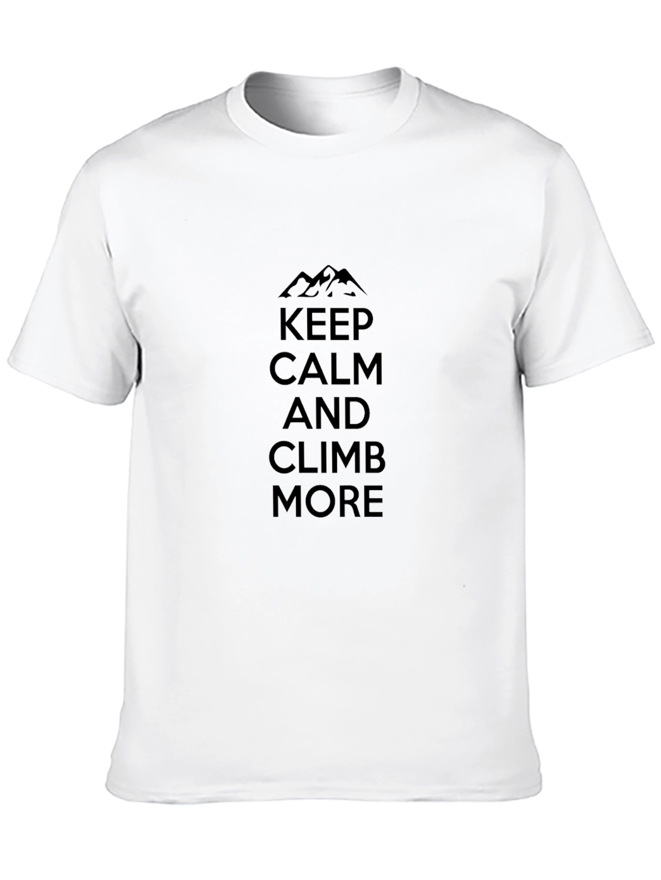 Keep Calm Climb More Black Graphic Tee