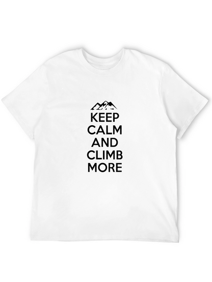 Keep Calm Climb More Black Graphic Tee