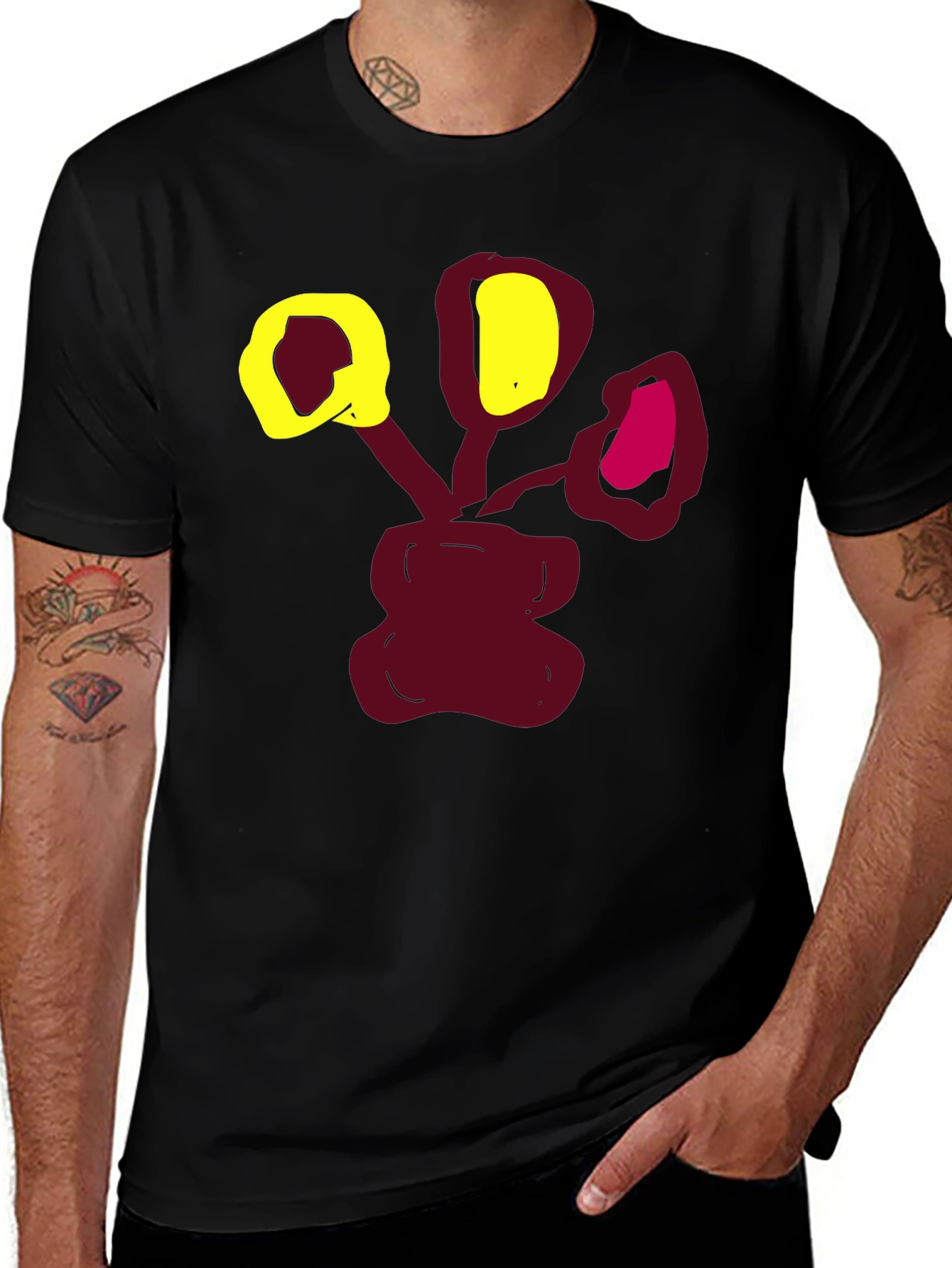Abstract Floral Graphic Print T-Shirt