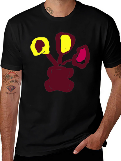 Abstract Floral Graphic Print T-Shirt