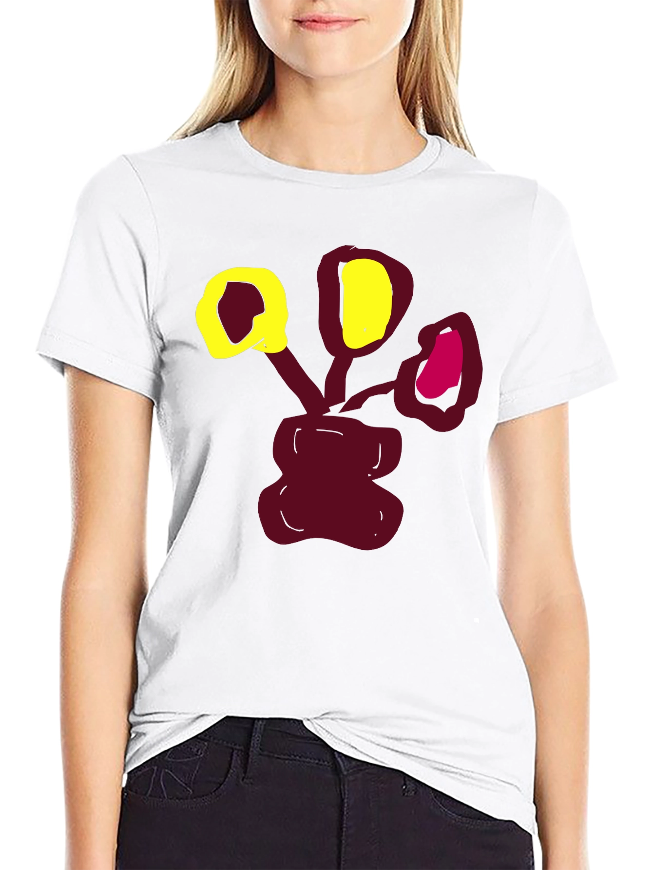 Abstract Floral Graphic Print T-Shirt