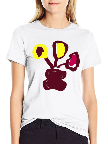 Abstract Floral Graphic Print T-Shirt