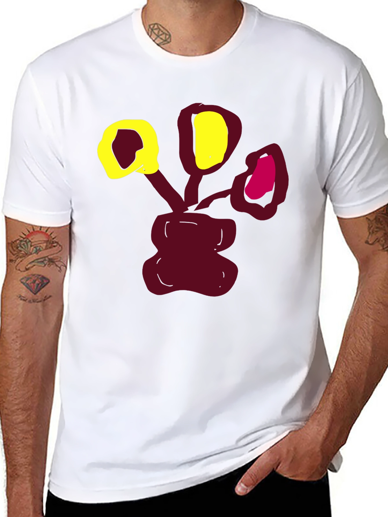 Abstract Floral Graphic Print T-Shirt