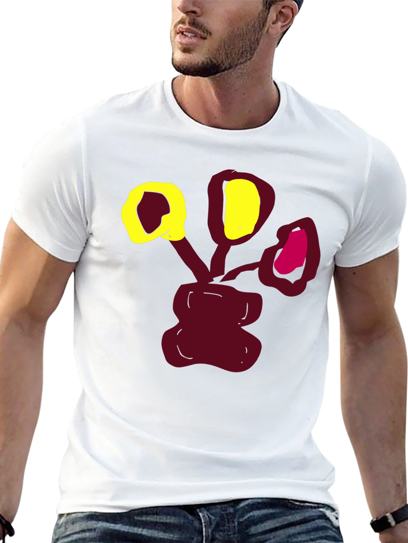 Abstract Floral Graphic Print T-Shirt