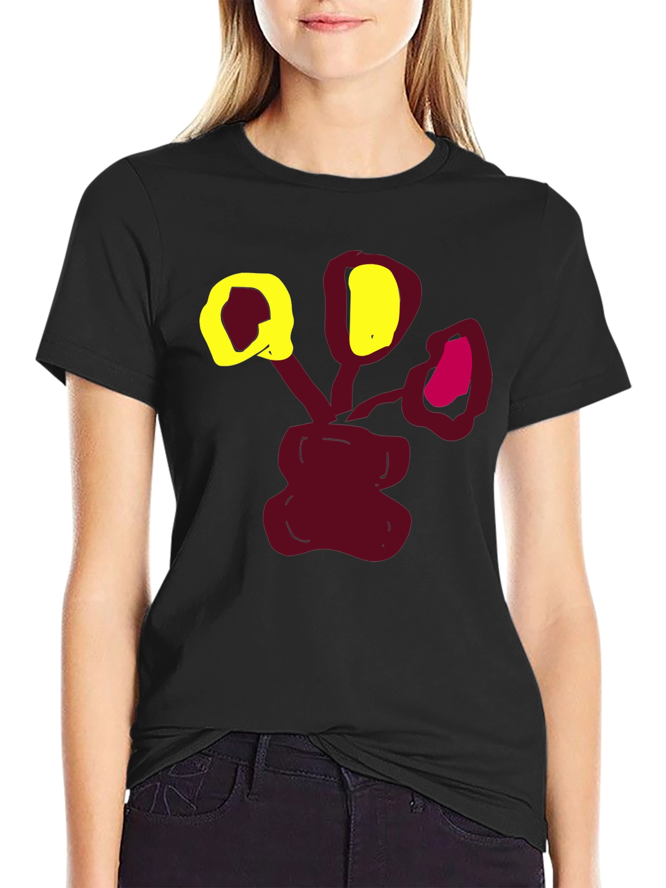 Abstract Floral Graphic Print T-Shirt