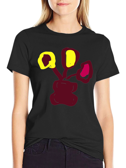 Abstract Floral Graphic Print T-Shirt