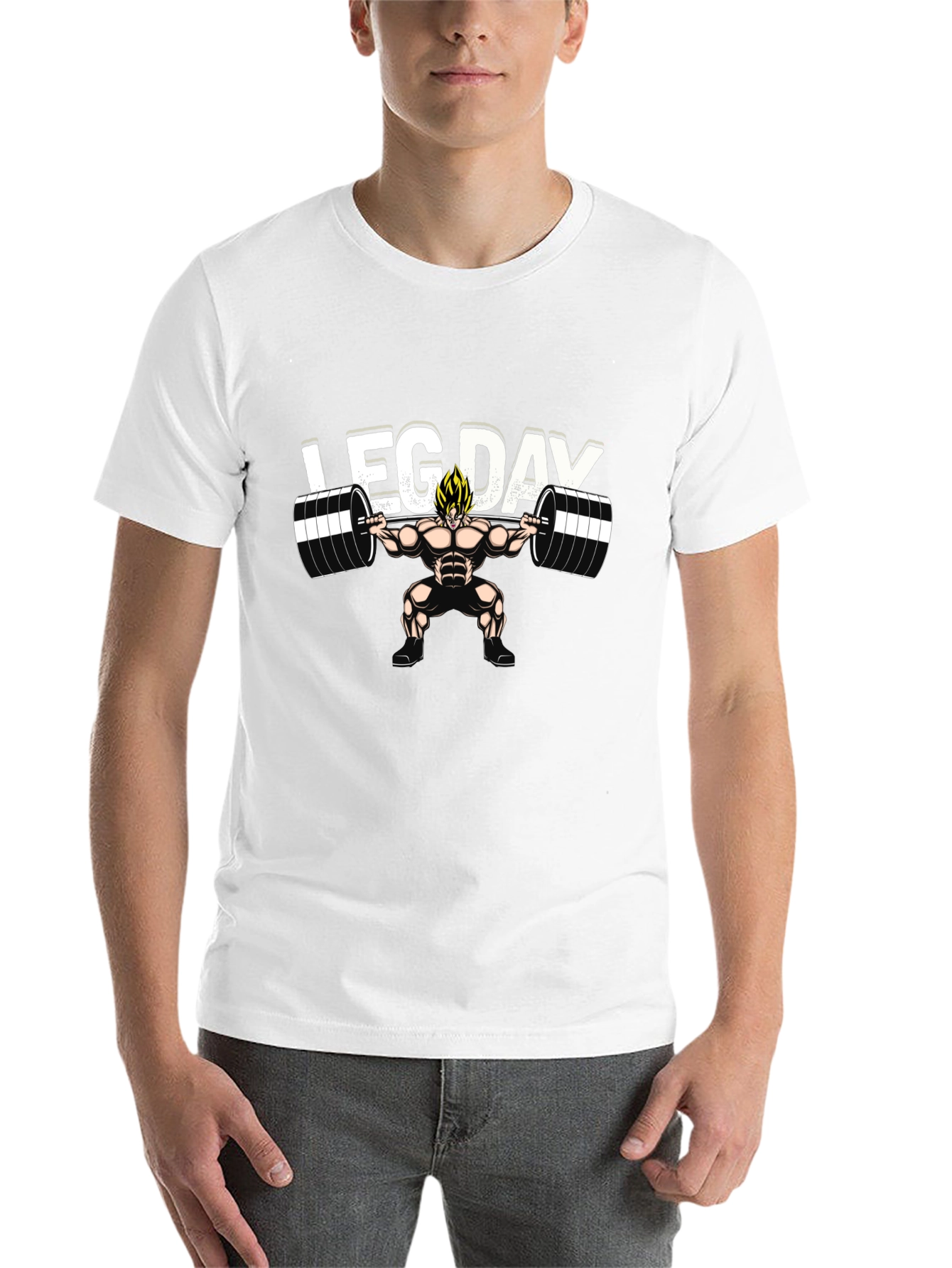 Leg Day Anime T-Shirt - Black