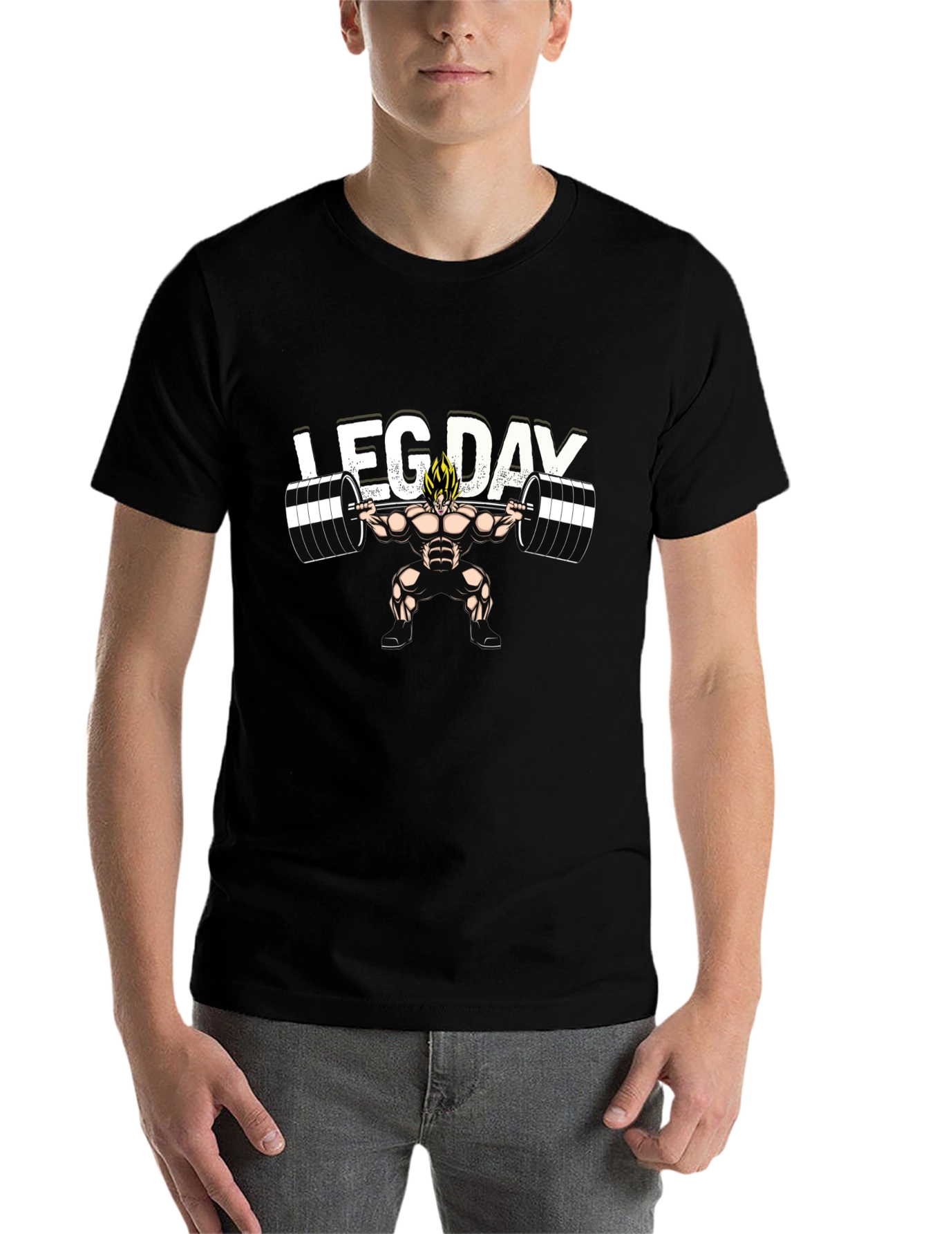 Leg Day Anime T-Shirt - Black