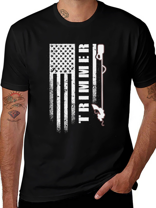American Flag Trimmer T-Shirt