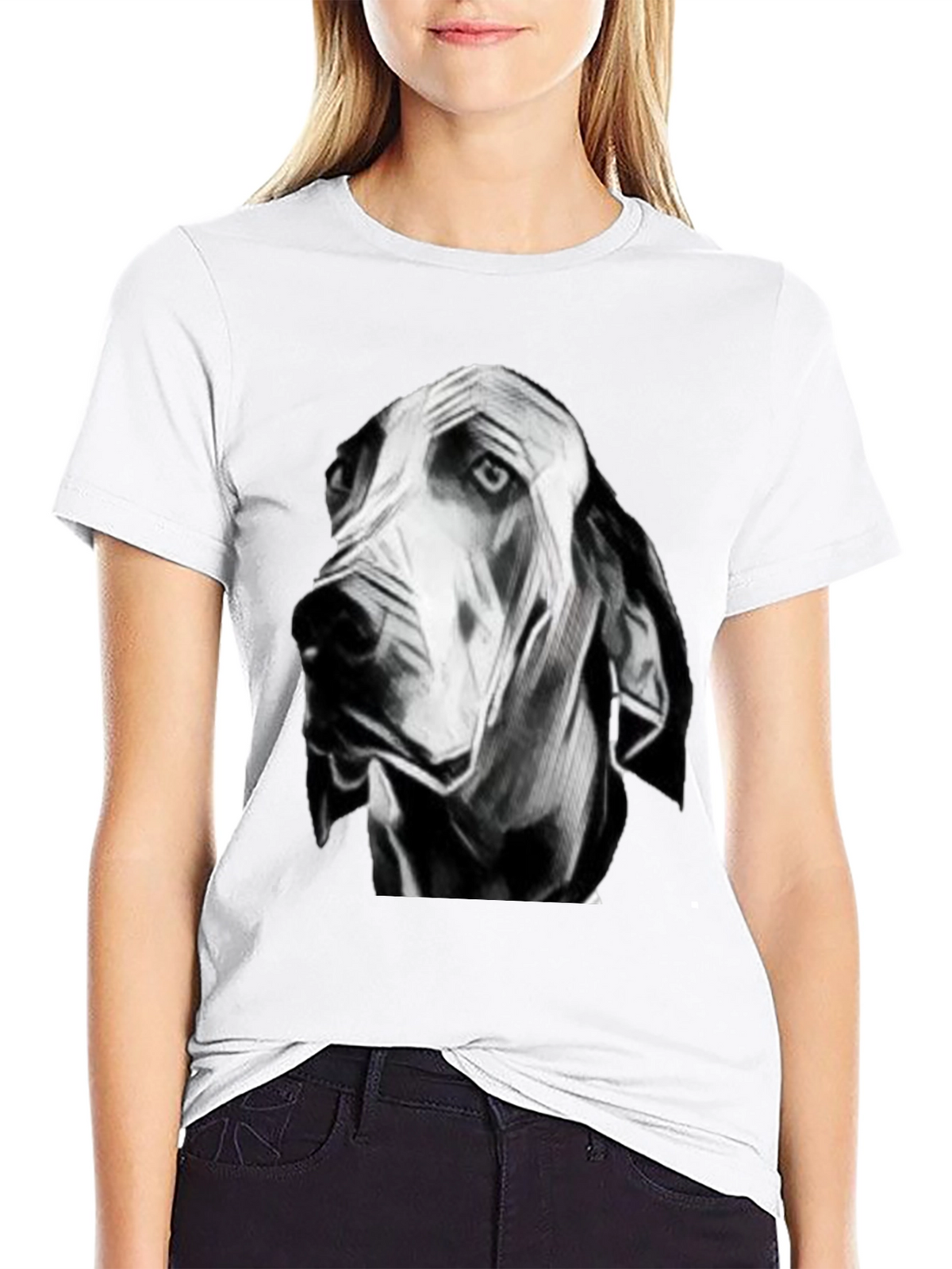 Dog Graphic Black T-Shirt for Men