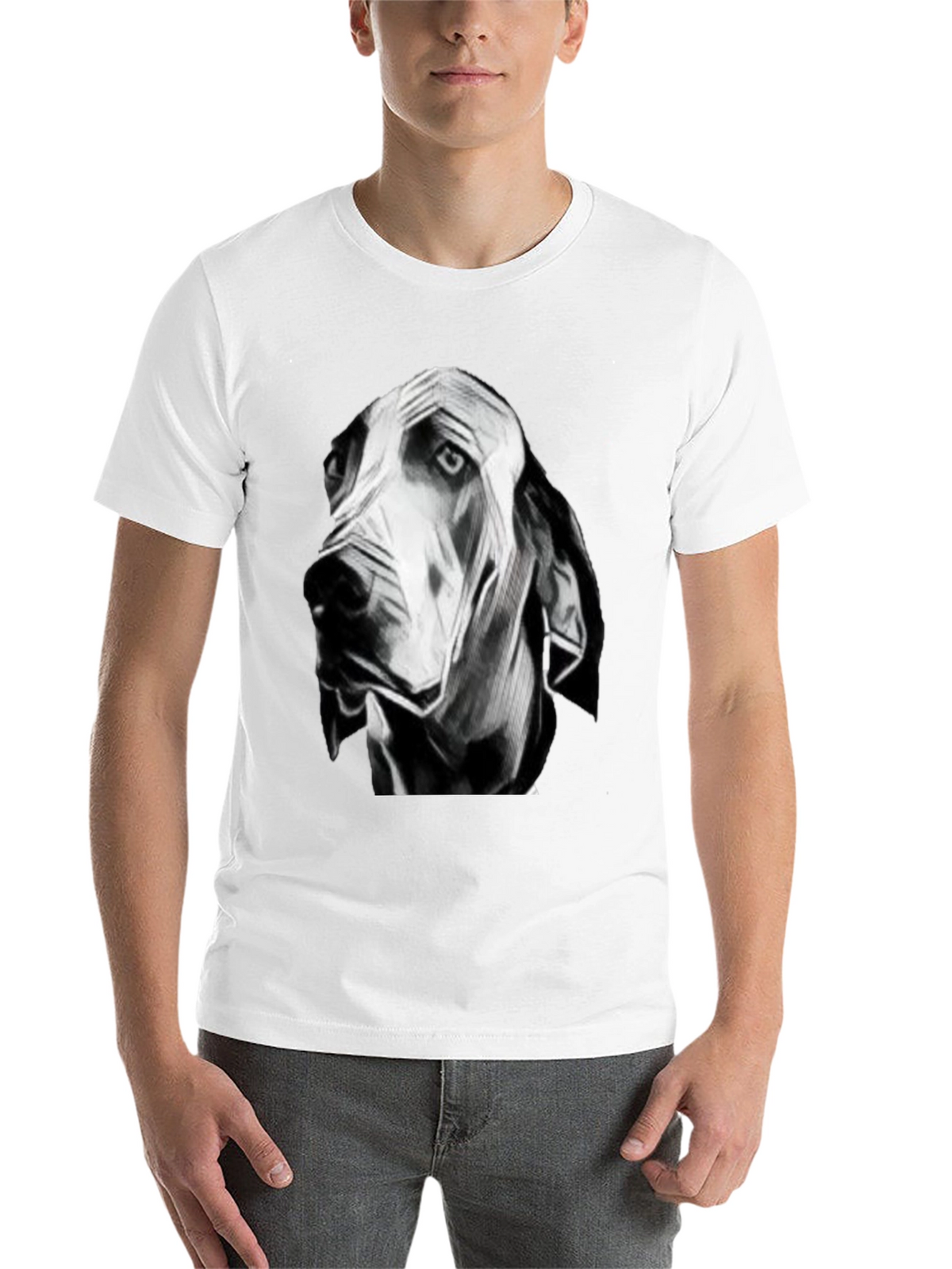 Dog Graphic Black T-Shirt for Men