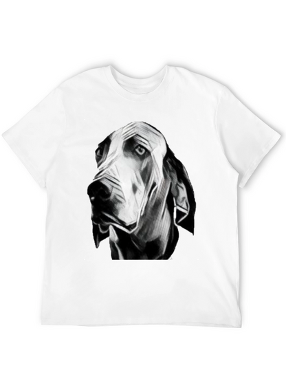 Dog Graphic Black T-Shirt for Men