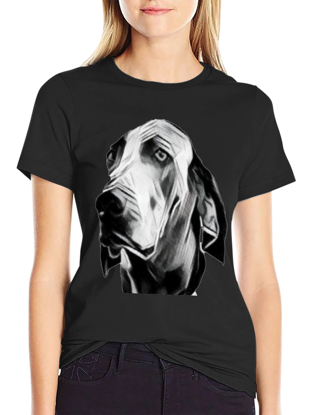 Dog Graphic Black T-Shirt for Men