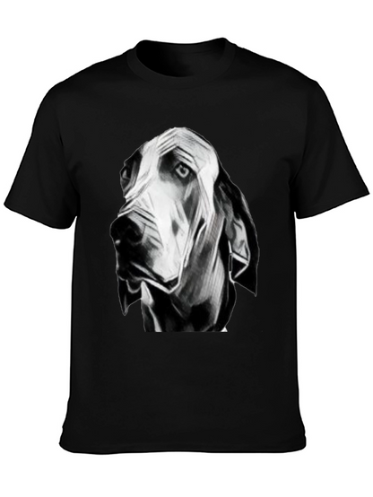 Dog Graphic Black T-Shirt for Men