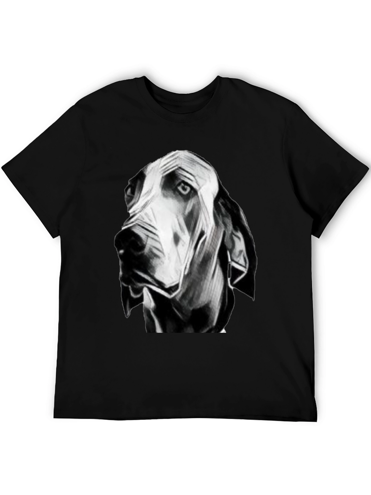 Dog Graphic Black T-Shirt for Men
