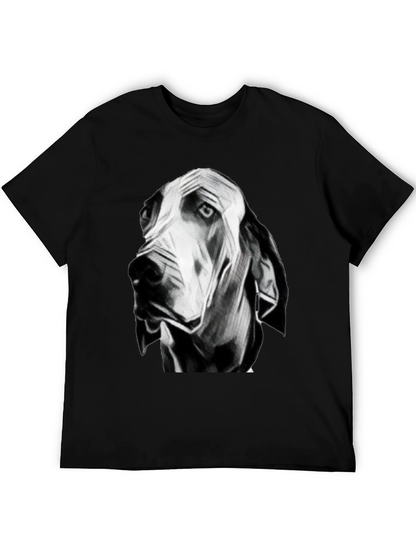 Dog Graphic Black T-Shirt for Men
