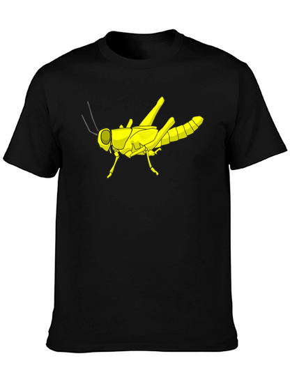 Grasshopper Graphic Tee - Black Cotton T-Shirt