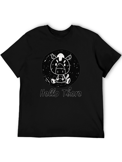 Cartoon Horse Black T-Shirt - Hello There Design