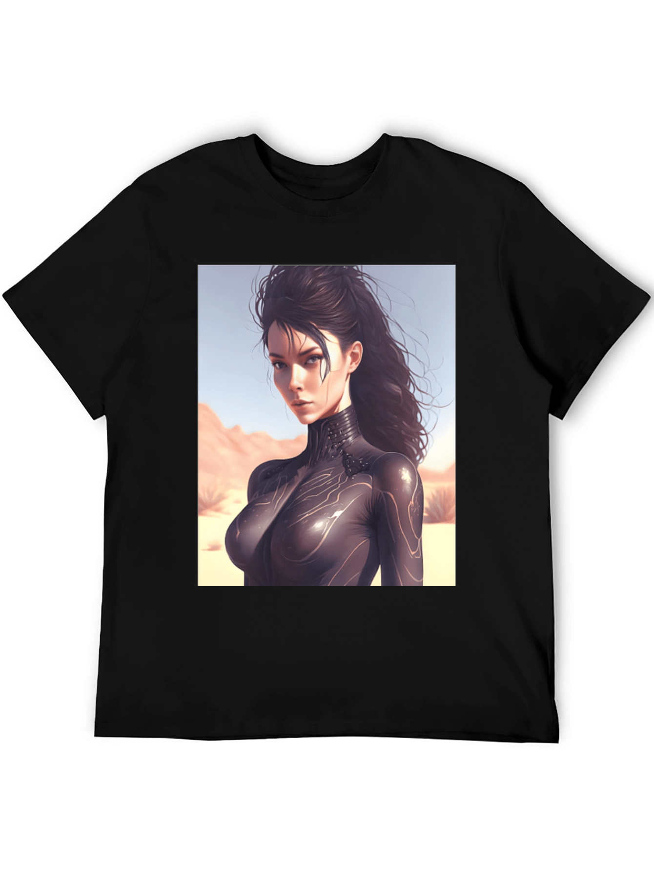 Sci-Fi Woman Black T-Shirt