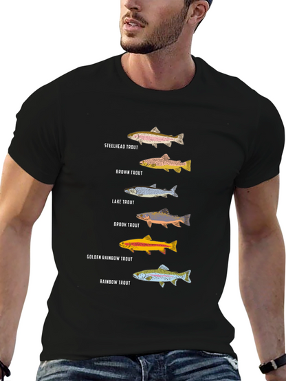 Trout Species Graphic Tee | Fishing Enthusiast T-Shirt