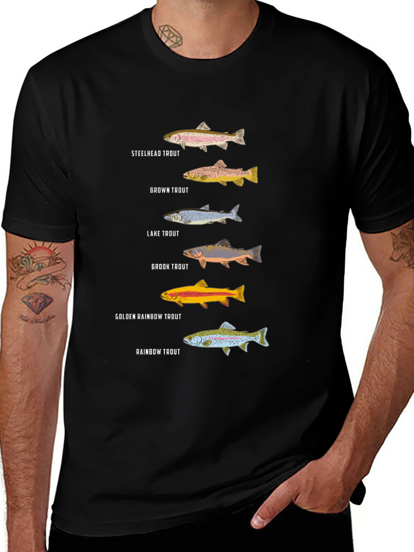 Trout Species Graphic Tee | Fishing Enthusiast T-Shirt