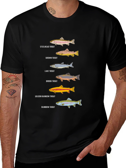 Trout Species Graphic Tee | Fishing Enthusiast T-Shirt