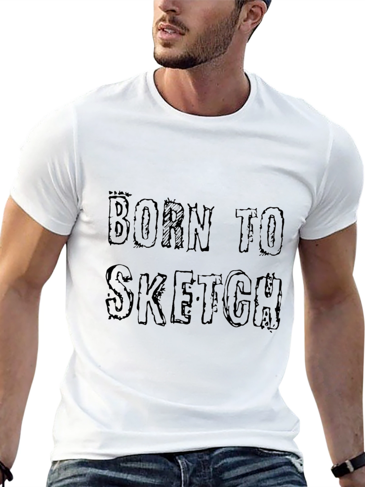 Born to Sketch Black Graphic Tee