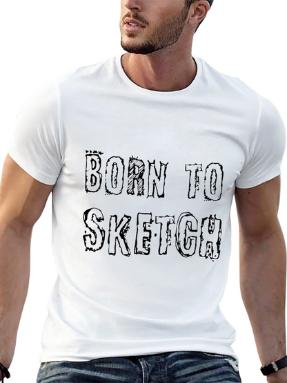 Born to Sketch Black Graphic Tee