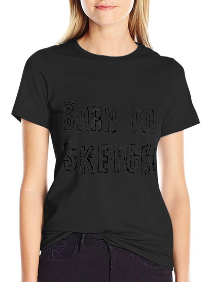 Born to Sketch Black Graphic Tee