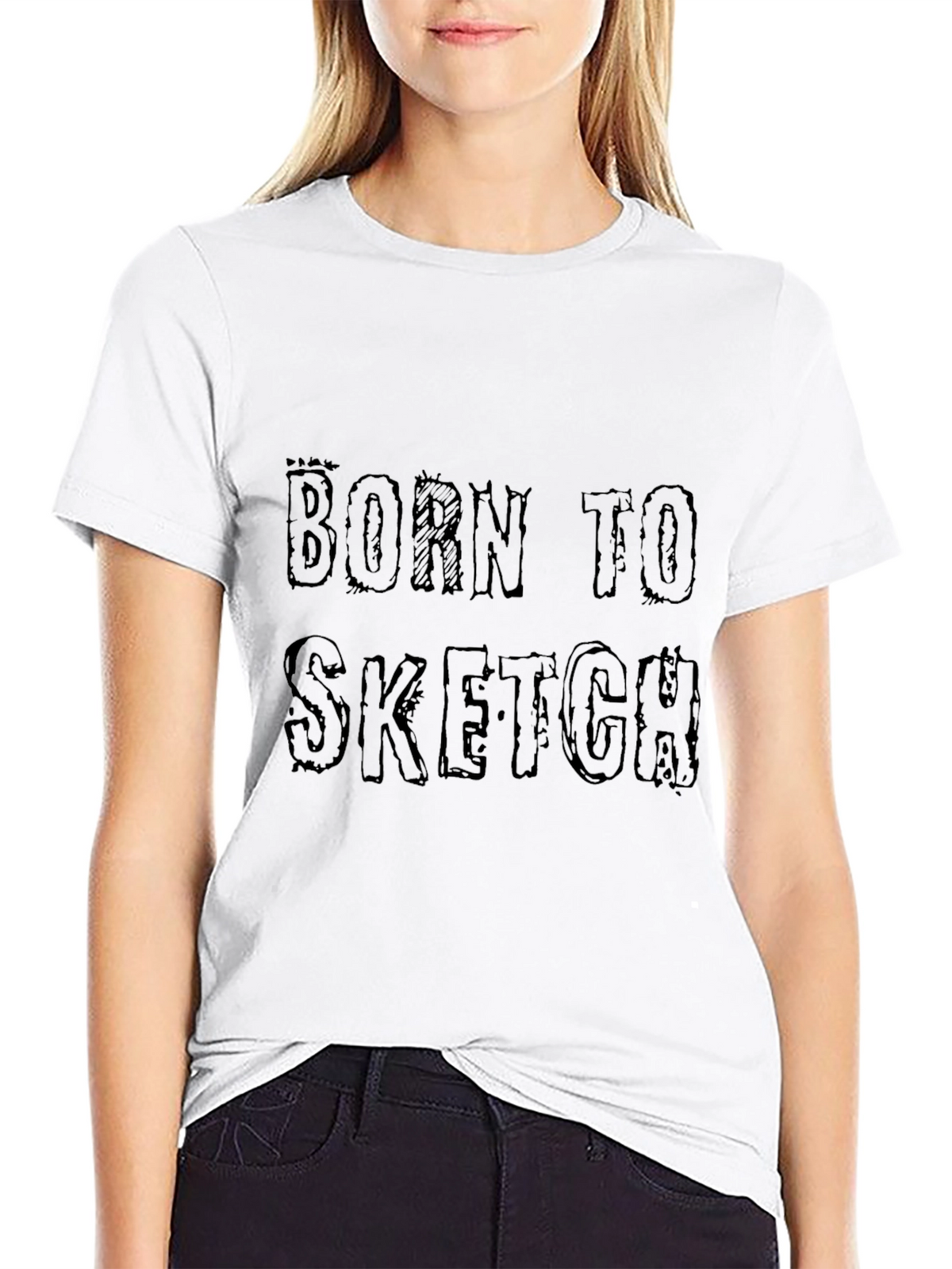 Born to Sketch Black Graphic Tee