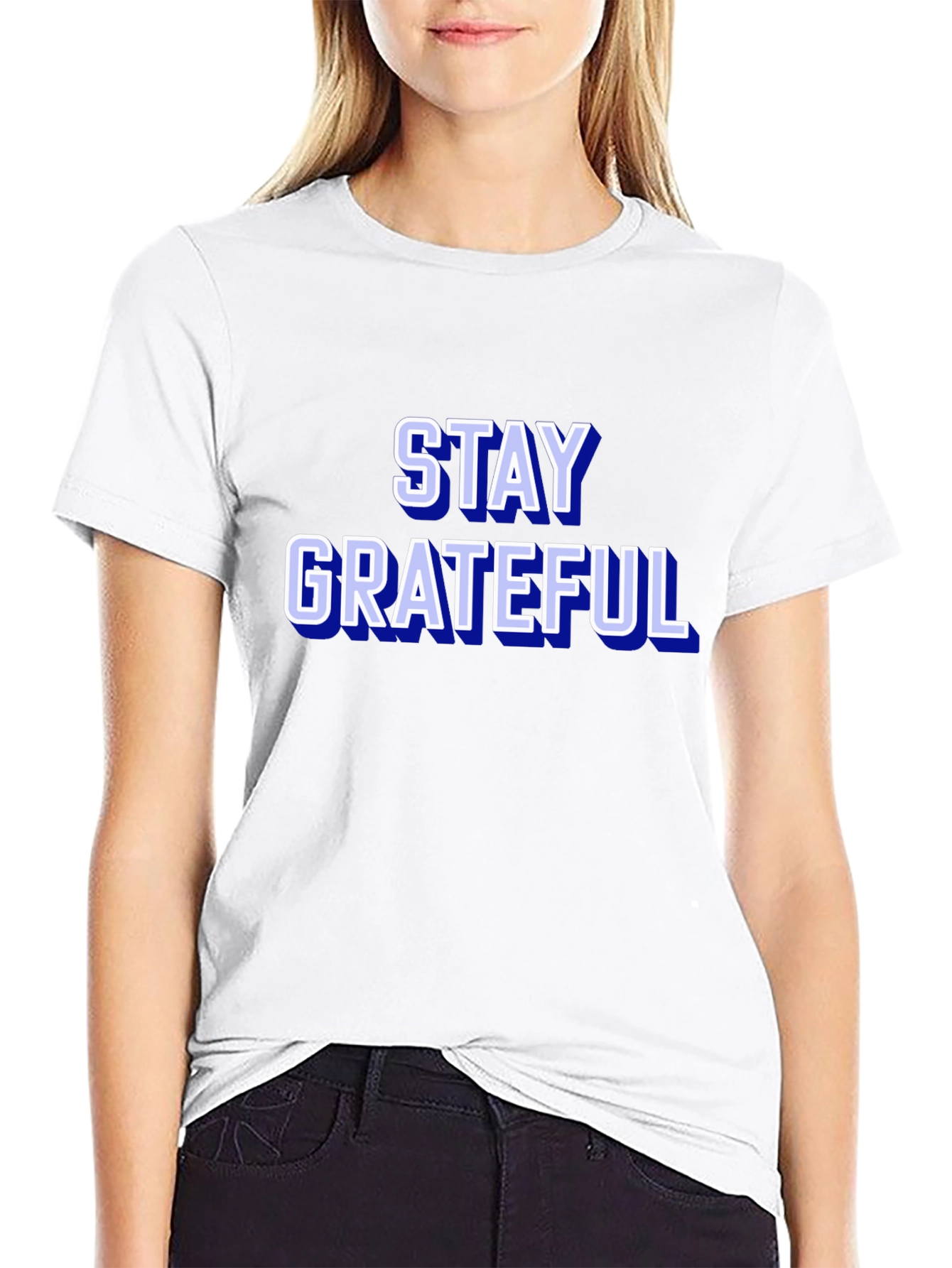 Stay Grateful Graphic Tee - Trendy Black T-Shirt