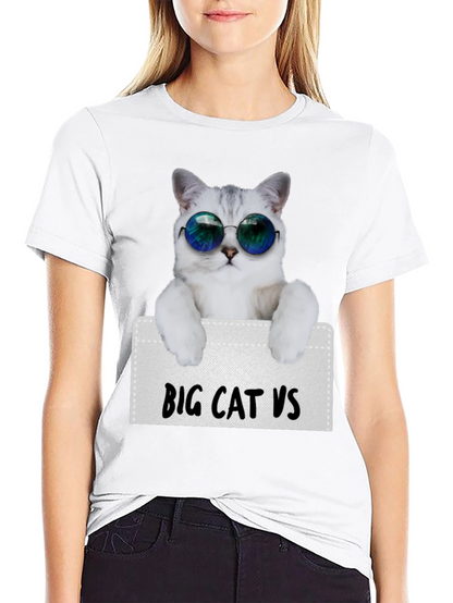 Cool Cat Sunglasses T-Shirt - Funny Graphic Tee