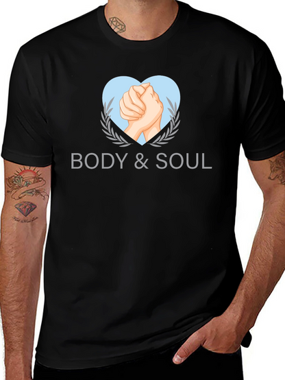 Body & Soul Graphic Tee - Stylish Black T-Shirt