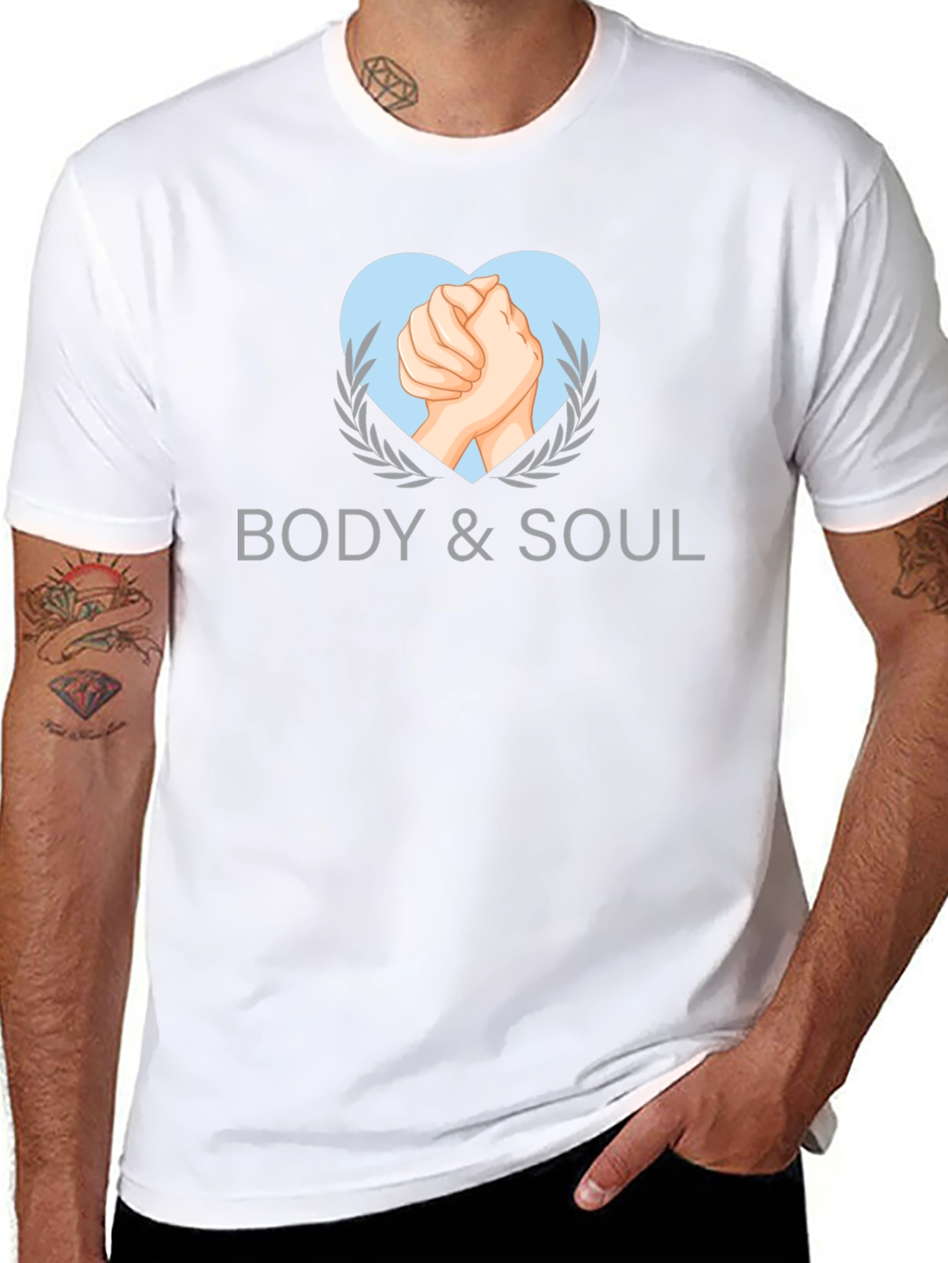Body & Soul Graphic Tee - Stylish Black T-Shirt