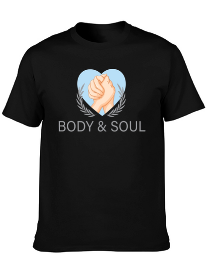 Body & Soul Graphic Tee - Stylish Black T-Shirt