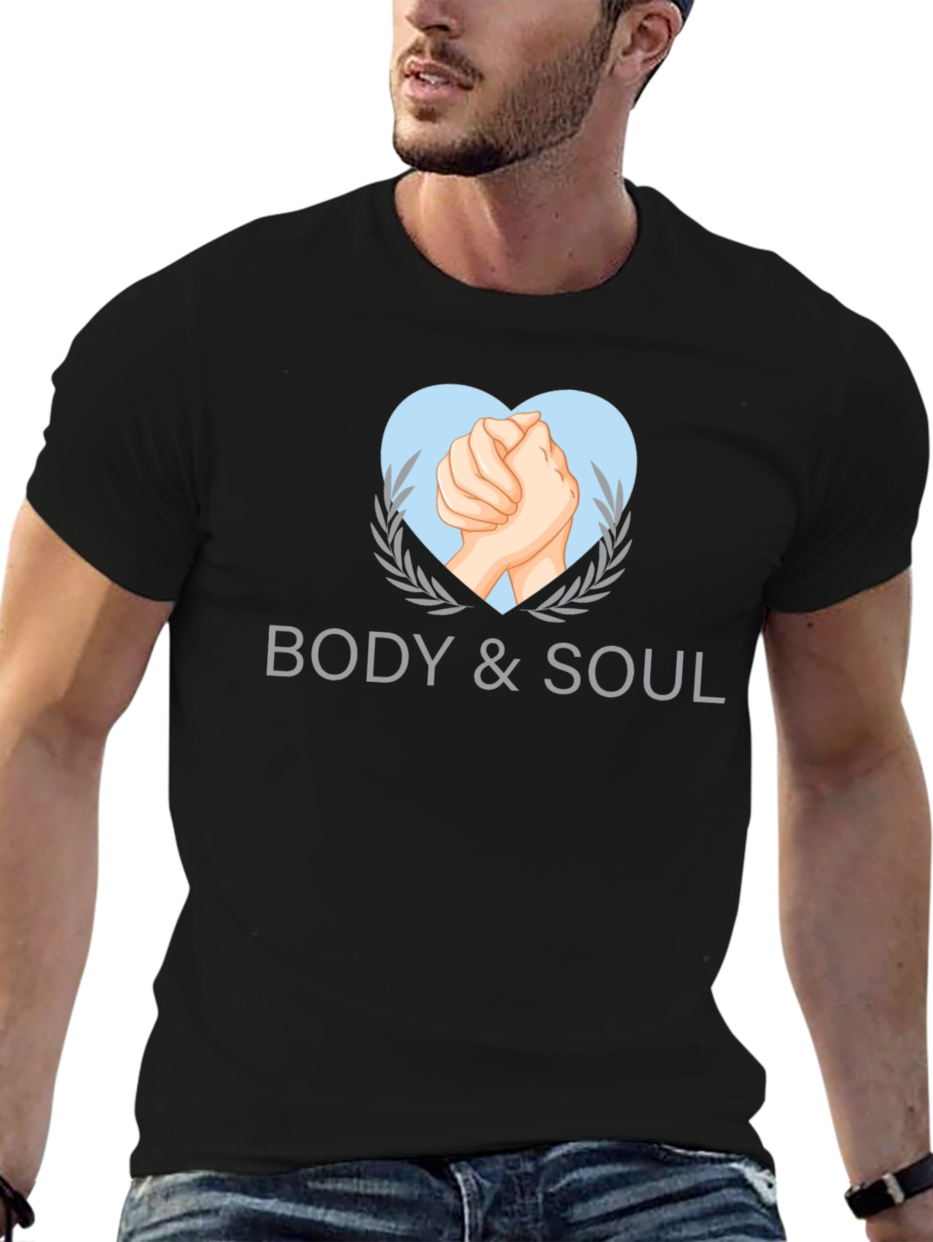 Body & Soul Graphic Tee - Stylish Black T-Shirt