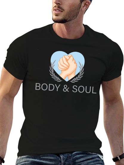 Body & Soul Graphic Tee - Stylish Black T-Shirt