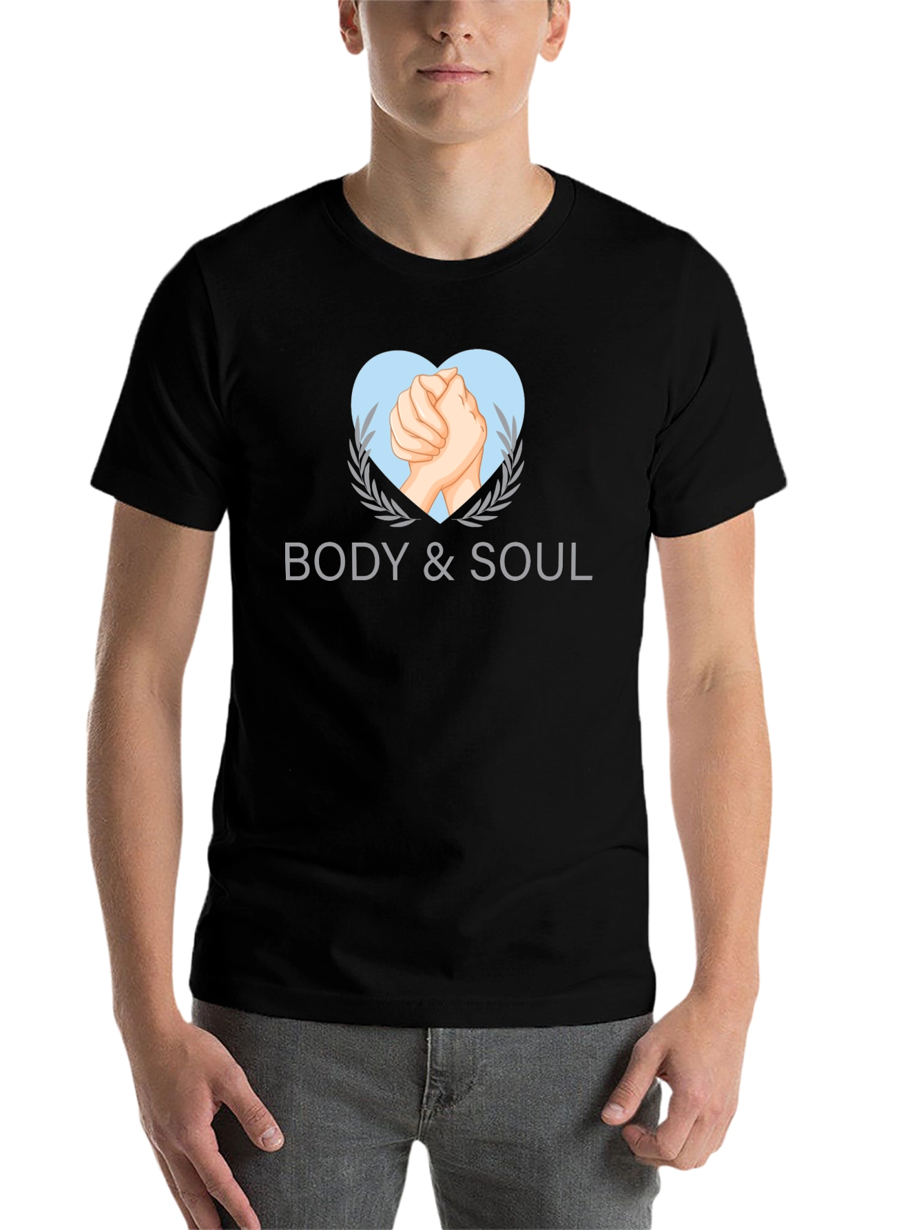 Body & Soul Graphic Tee - Stylish Black T-Shirt